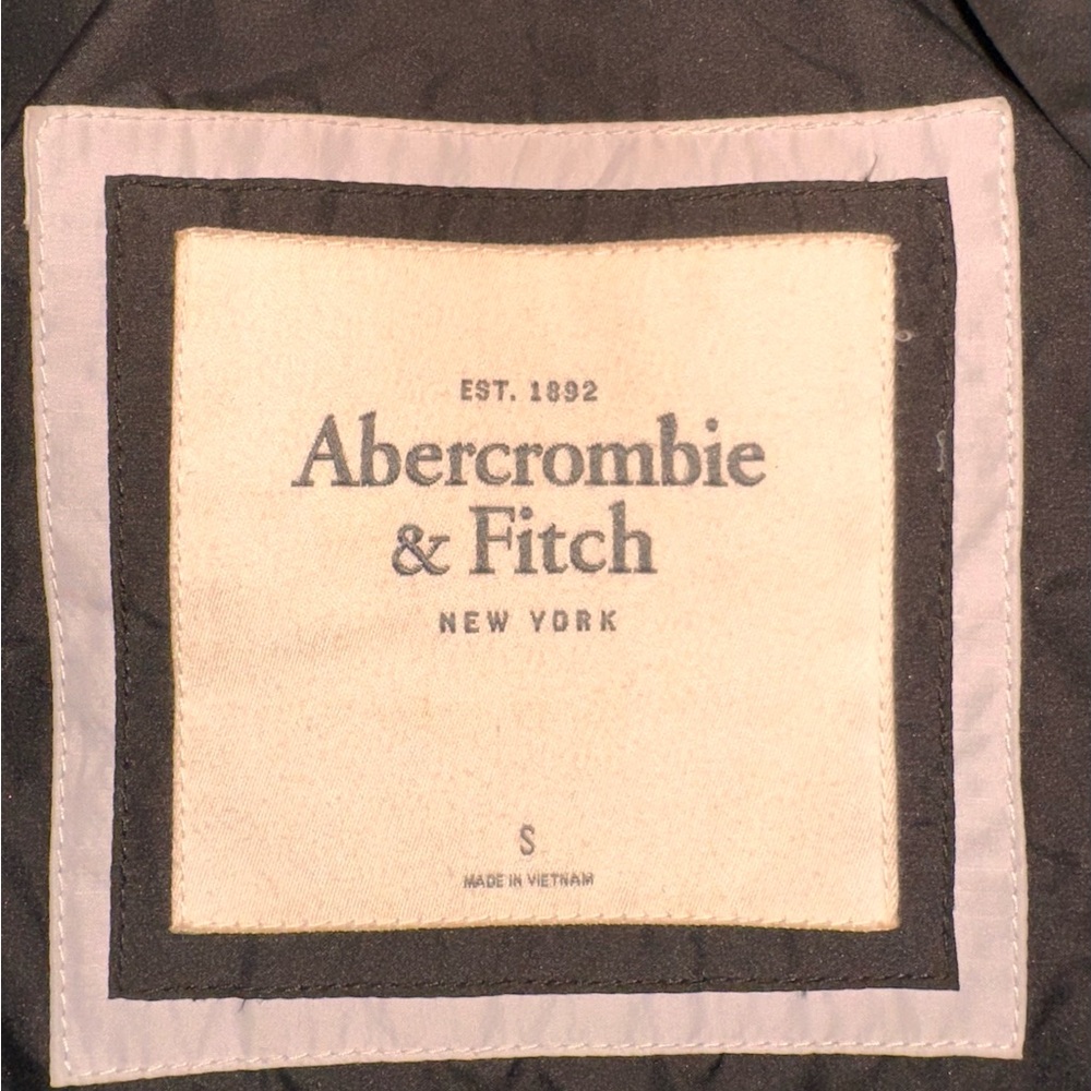 Vintage Y2K Women’s Small Abercrombie & Fitch Dark Brown Puffer Coat - Picture 8 of 10